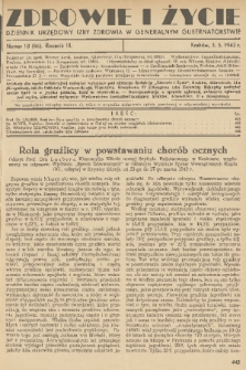 Zdrowie i Życie : dziennik urzędowy Izby Zdrowia w Generalnym Gubernatorstwie. R. 3, 1942, nr 18