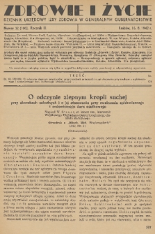 Zdrowie i Życie : dziennik urzędowy Izby Zdrowia w Generalnym Gubernatorstwie. R. 3, 1942, nr 32