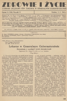 Zdrowie i Życie : dziennik urzędowy Izby Zdrowia w Generalnym Gubernatorstwie. R. 3, 1942, nr 36