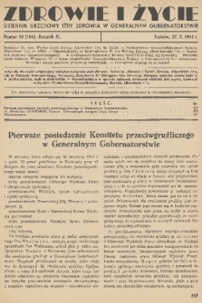 Zdrowie i Życie : dziennik urzędowy Izby Zdrowia w Generalnym Gubernatorstwie. R. 3, 1942, nr 38