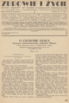 Zdrowie i Życie : dziennik urzędowy Izby Zdrowia w Generalnym Gubernatorstwie. R. 3, 1942, nr 49