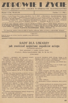 Zdrowie i Życie : dziennik urzędowy Izby Zdrowia w Generalnym Gubernatorstwie. R. 4, 1943, nr 6