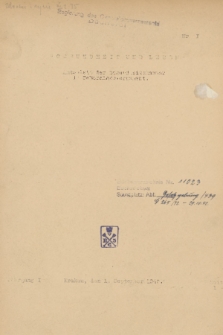 Gesundheit und Leben : Amtsblatt der Gesundsheitskammer im Generalgouvernement. Jg. 1, 1940, nr 1