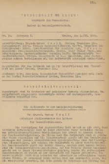 Gesundheit und Leben : Amtsblatt der Gesundsheitskammer im Generalgouvernement. Jg. 1, 1940, nr 14