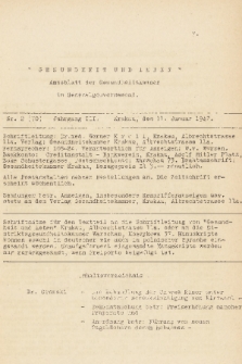Gesundheit und Leben : Amtsblatt der Gesundsheitskammer im Generalgouvernement. Jg. 2, 1942, nr 2