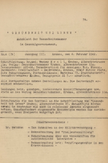 Gesundheit und Leben : Amtsblatt der Gesundsheitskammer im Generalgouvernement. Jg. 2, 1942, nr 6