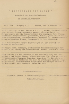 Gesundheit und Leben : Amtsblatt der Gesundsheitskammer im Generalgouvernement. Jg. 2, 1942, nr 7
