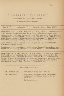 Gesundheit und Leben : Amtsblatt der Gesundsheitskammer im Generalgouvernement. Jg. 2, 1942, nr 9