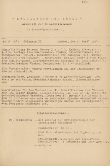 Gesundheit und Leben : Amtsblatt der Gesundsheitskammer im Generalgouvernement. Jg. 2, 1942, nr 14