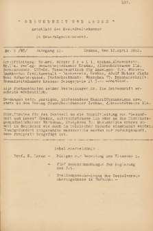 Gesundheit und Leben : Amtsblatt der Gesundsheitskammer im Generalgouvernement. Jg. 2, 1942, nr 15