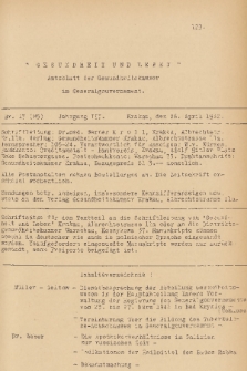 Gesundheit und Leben : Amtsblatt der Gesundsheitskammer im Generalgouvernement. Jg. 2, 1942, nr 17