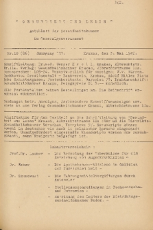 Gesundheit und Leben : Amtsblatt der Gesundsheitskammer im Generalgouvernement. Jg. 2, 1942, nr 18