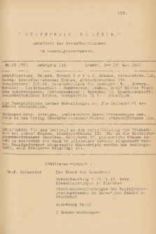 Gesundheit und Leben : Amtsblatt der Gesundsheitskammer im Generalgouvernement. Jg. 2, 1942, nr 19