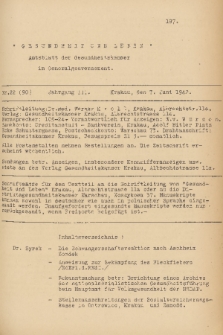 Gesundheit und Leben : Amtsblatt der Gesundsheitskammer im Generalgouvernement. Jg. 2, 1942, nr 22