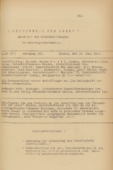 Gesundheit und Leben : Amtsblatt der Gesundsheitskammer im Generalgouvernement. Jg. 2, 1942, nr 23