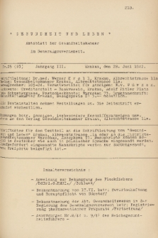 Gesundheit und Leben : Amtsblatt der Gesundsheitskammer im Generalgouvernement. Jg. 2, 1942, nr 25