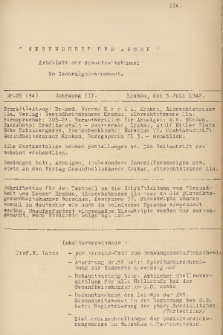 Gesundheit und Leben : Amtsblatt der Gesundsheitskammer im Generalgouvernement. Jg. 2, 1942, nr 26