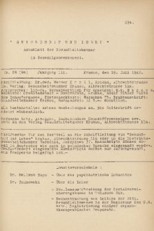Gesundheit und Leben : Amtsblatt der Gesundsheitskammer im Generalgouvernement. Jg. 2, 1942, nr 28