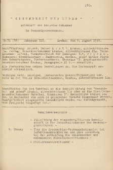 Gesundheit und Leben : Amtsblatt der Gesundsheitskammer im Generalgouvernement. Jg. 2, 1942, nr 31
