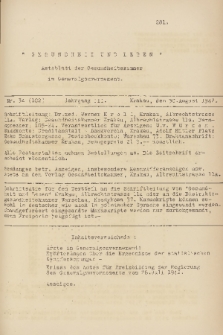 Gesundheit und Leben : Amtsblatt der Gesundsheitskammer im Generalgouvernement. Jg. 2, 1942, nr 34