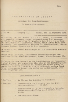 Gesundheit und Leben : Amtsblatt der Gesundsheitskammer im Generalgouvernement. Jg. 2, 1942, nr 38