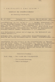 Gesundheit und Leben : Amtsblatt der Gesundsheitskammer im Generalgouvernement. Jg. 2, 1942, nr 42
