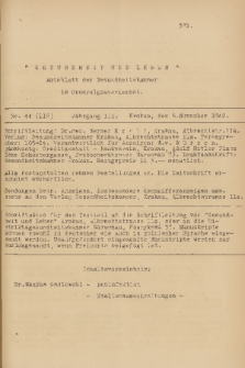 Gesundheit und Leben : Amtsblatt der Gesundsheitskammer im Generalgouvernement. Jg. 2, 1942, nr 44