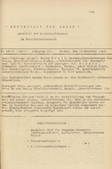 Gesundheit und Leben : Amtsblatt der Gesundsheitskammer im Generalgouvernement. Jg. 2, 1942, nr 48/49