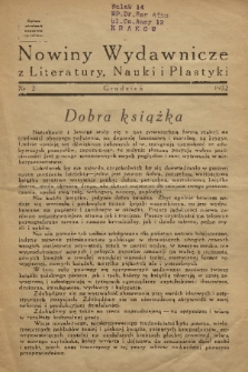 Nowiny Wydawnicze z Literatury, Nauki i Plastyki. 1932, nr 2