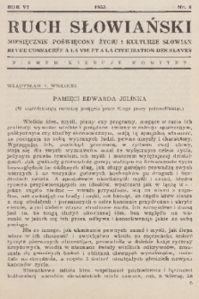 Ruch Słowiański : miesięcznik poświęcony życiu i kulturze Słowian. R. 6, 1933, nr 5