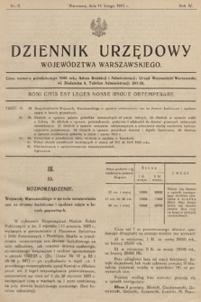 Dziennik Urzędowy Województwa Warszawskiego. 1923, nr 3
