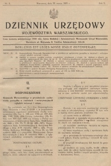 Dziennik Urzędowy Województwa Warszawskiego. 1923, nr 5