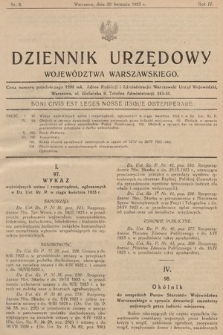 Dziennik Urzędowy Województwa Warszawskiego. 1923, nr 8