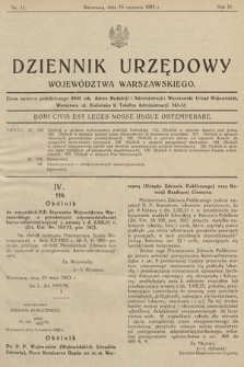 Dziennik Urzędowy Województwa Warszawskiego. 1923, nr 11