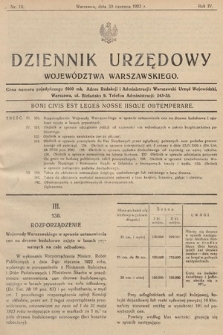 Dziennik Urzędowy Województwa Warszawskiego. 1923, nr 12