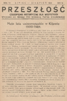 Przeszłość : czasopismo historyczne dla wszystkich. R. 6, 1934, nr 7-8