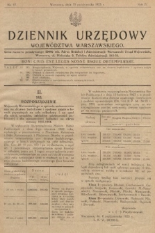 Dziennik Urzędowy Województwa Warszawskiego. 1923, nr 17