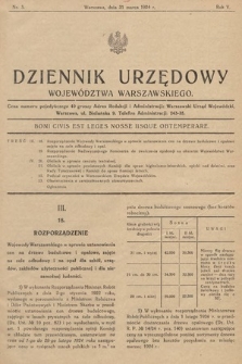 Dziennik Urzędowy Województwa Warszawskiego. 1924, nr 3