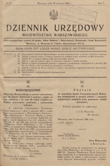 Dziennik Urzędowy Województwa Warszawskiego. 1924, nr 6