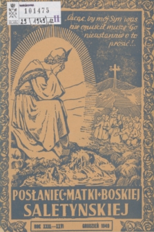 Posłaniec Matki Boskiej Saletyńskiej. R. 29, 1949, nr 12