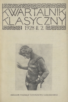 Kwartalnik Klasyczny. R. 2, 1928, nr 2