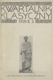 Kwartalnik Klasyczny. R. 2, 1928, nr 3