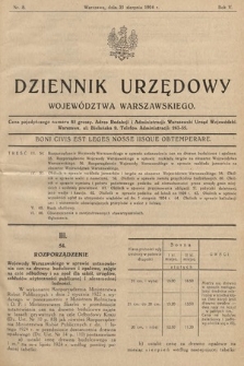 Dziennik Urzędowy Województwa Warszawskiego. 1924, nr 8