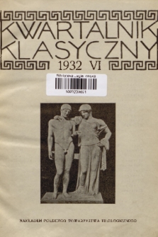 Kwartalnik Klasyczny. R. 2, 1932, Spis współpracowników