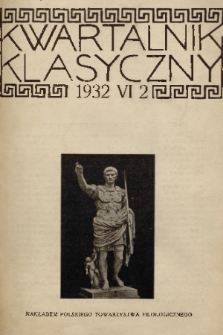 Kwartalnik Klasyczny. R. 2, 1932, nr 2