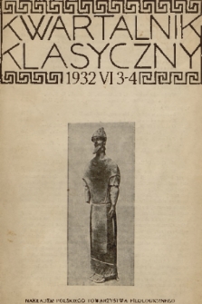 Kwartalnik Klasyczny. R. 2, 1932, nr 3-4