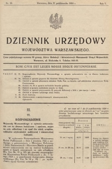 Dziennik Urzędowy Województwa Warszawskiego. 1924, nr 10