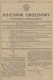 Dziennik Urzędowy Województwa Warszawskiego. 1924, nr 11