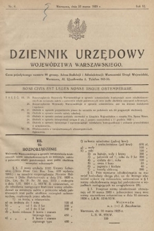 Dziennik Urzędowy Województwa Warszawskiego. 1925, nr 4