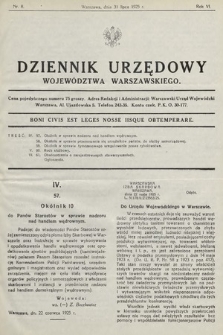 Dziennik Urzędowy Województwa Warszawskiego. 1925, nr 8